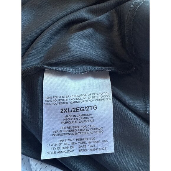 And1 Mens Basketball Tank Top 2XL White Mesh w/ Blue Trim - Picture 8 of 8